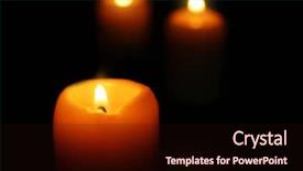  Presentation with religious candles - PPT theme with burning candles on dark background background and a wine colored foreground