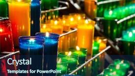  Presentation with catholic - Slides featuring burning catholic prayer candles background and a navy blue colored foreground