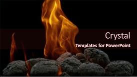  Presentation with charcoal - Presentation theme enhanced with burning-charcoal-isolated-on-black background and a wine colored foreground