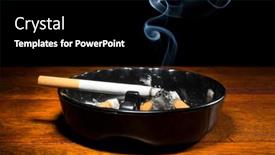  Presentation with cigar - Slide deck enhanced with burning-cigar-in-a-classic background and a black colored foreground