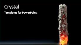  Presentation with cigarette - Audience pleasing PPT theme consisting of burning cigarette on black background backdrop and a black colored foreground