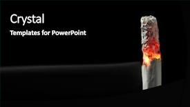  Presentation with cigarette - Beautiful slide deck featuring burning cigarette on black background backdrop and a black colored foreground