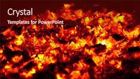 Presentation with charcoal - PPT theme enhanced with burning coal - charcoal background background and a tawny brown colored foreground