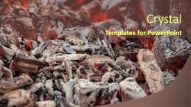  Presentation with burning coal - PPT layouts consisting of burning-coals-in-the-dark background and a tawny brown colored foreground