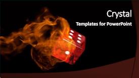  Presentation with animation - Beautiful slides featuring burning dice against black background backdrop and a black colored foreground