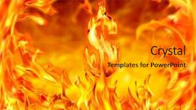  Presentation with golden dollar sign - PPT layouts enhanced with conceptual image of burning dollar background and a gray colored foreground