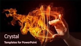  Presentation with golden dollar sign - Beautiful PPT layouts featuring burning dollar sign in businessman backdrop and a wine colored foreground