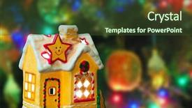  Presentation with christmas tree - Cool new presentation theme with burning door - lighting house - christmas tree backdrop and a tawny brown colored foreground