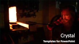  Presentation with furnace - Slide set featuring burning fire in furnace background and a black colored foreground