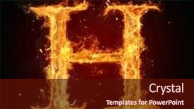  Presentation with letter - Theme enhanced with burning fire letter isolated background and a wine colored foreground