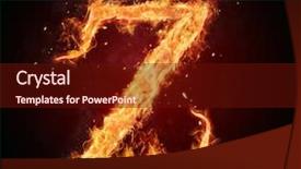  Presentation with letter - Colorful slide deck enhanced with burning fire letter isolated backdrop and a tawny brown colored foreground