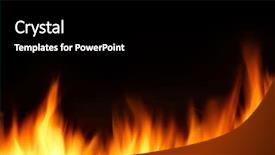  Presentation with frame of fire and burning - Beautiful presentation theme featuring burning fire may be used backdrop and a black colored foreground