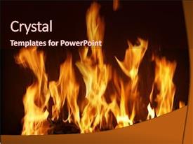 Burning Fire May Be Used PPT template 90 | CrystalGraphics