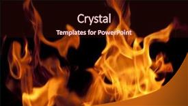  Presentation with flame - Colorful slides enhanced with burning flame - fire isolated on black backdrop and a wine colored foreground