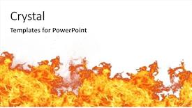  Presentation with flame - Cool new theme with burning flame - fire isolated on white background backdrop and a white colored foreground