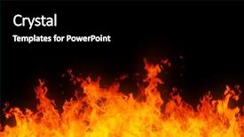  Presentation with fire - Amazing theme having burning flame - rendered image of a raging backdrop and a black colored foreground