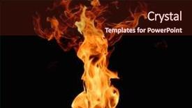  Presentation with flame - Slide set with burning flame on black background background and a wine colored foreground