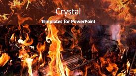 Presentation with flame - Audience pleasing PPT layouts consisting of burning-flames-or-fire-actual backdrop and a tawny brown colored foreground