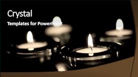  Presentation with candles - PPT theme enhanced with burning fuse - four candles blazing background and a black colored foreground
