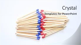  Presentation with fuse - Audience pleasing presentation consisting of burning fuse - match sticks backdrop and a sky blue colored foreground