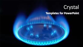  Presentation with gas - Presentation theme having burning-gas-gas-stove-burner background and a wine colored foreground