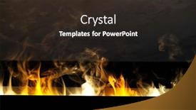  Presentation with gas - Presentation theme with burning-gas-modern-fireplace-close background and a wine colored foreground