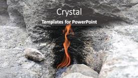  Presentation with fire - Amazing presentation design having burning-gass-fire backdrop and a dark gray colored foreground