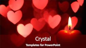  Presentation with valentine - Cool new PPT layouts with burning heart-shape candles backdrop and a  colored foreground