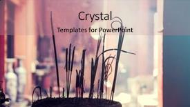  Presentation with incense sticks - Slides with burning incense sticks background and a coral colored foreground