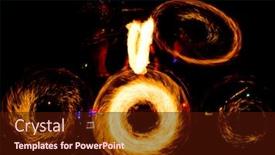  Presentation with fiery - Presentation enhanced with burning man fiery motion background and a wine colored foreground