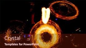  Presentation with performance - Cool new PPT layouts with burning man night performance backdrop and a wine colored foreground