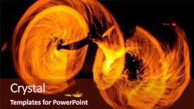  Presentation with flames - Slides featuring burning man orange flames background and a tawny brown colored foreground