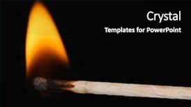  Presentation with black - Presentation design consisting of burning match isolated on black background and a black colored foreground
