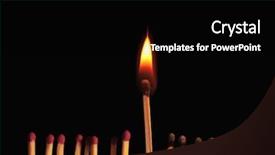  Presentation with connect dots abstract dark - Slide deck having burning matches on dark background background and a  colored foreground