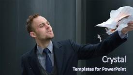  Presentation with brave - Presentation theme with burning money - businessman burns paper contract background and a wine colored foreground