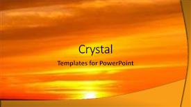  Presentation with skies - Presentation design featuring burning skies bay view background and a gray colored foreground