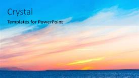  Presentation with skies - Presentation theme enhanced with burning-skies-bright-horizon background and a cyan colored foreground