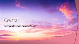  Presentation with skies - Audience pleasing slide set consisting of burning skies bright horizon backdrop and a light blue colored foreground