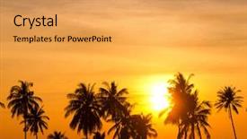  Presentation with skies - PPT layouts consisting of burning skies coconut horizon background and a yellow colored foreground