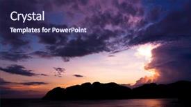  Presentation with skies - Audience pleasing presentation design consisting of burning skies darkening heavens backdrop and a violet colored foreground