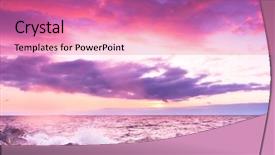  Presentation with skies - Beautiful presentation featuring burning skies dusk rocks backdrop and a coral colored foreground