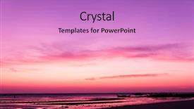  Presentation with skies - Slide deck consisting of burning skies evening scene background and a lilac colored foreground