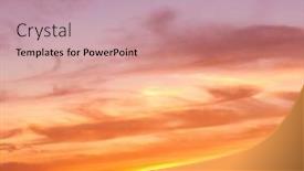  Presentation with skies - Cool new slide deck with burning skies evening scene backdrop and a coral colored foreground