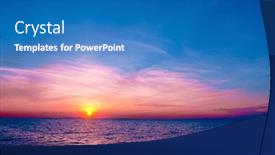  Presentation with skies - PPT theme enhanced with burning skies idyllic wallpaper background and a teal colored foreground