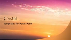  Presentation with skies - Colorful slide deck enhanced with burning skies setting sun backdrop and a coral colored foreground