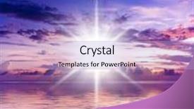  Presentation with divine - Cool new presentation design with burning skies sunset divine backdrop and a light blue colored foreground