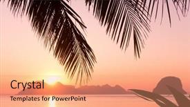  Presentation with divine - Presentation design consisting of burning skies sunset divine background and a coral colored foreground