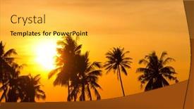  Presentation with divine - Theme having burning skies sunset divine background and a yellow colored foreground