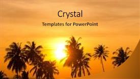  Presentation with skies - Cool new PPT theme with burning skies sunset divine backdrop and a yellow colored foreground