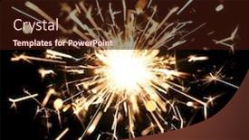 Presentation with new years - Presentation theme consisting of burning-sparkler-firework-glowing background and a wine colored foreground